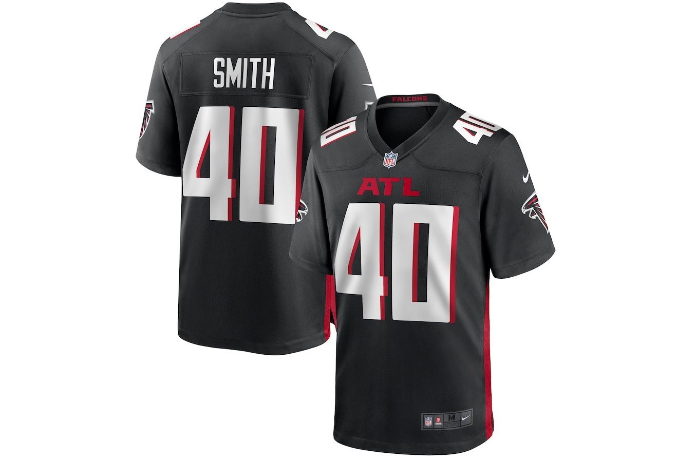 Men Atlanta Falcons #40 Keith Smith Nike Black Game NFL Jersey